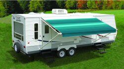 Carefree RV EA208E00 RV Patio Electric/ Manual Awning , Ocean Blue Dune Stripes - Image 3